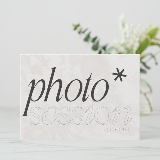 Fotografische cadeaukaart, minimalistische fotofot kaart (Staand voorkant)