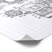 Fotografische camera 1959 Kunst met patenten - Lin Poster (Hoek)