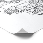 Fotografische camera 1959 Patent Art - Witboek Poster (Hoek)