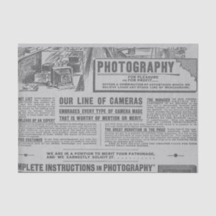fotografische camera-reclame tissuepapier