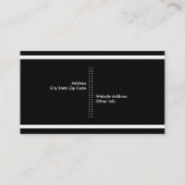 Fotografische camera zwart, wit opvallend visitekaartje (Achterkant)