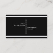 Fotografische camera zwart, wit opvallend visitekaartje (Achterkant)