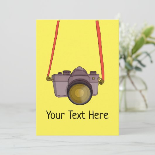 Fotografische Camerakaart Feestdagenkaart (Staand voorkant)