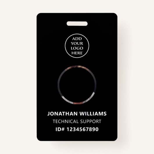 Fotografische ID QR-code Bedrijfslogo Naam persone Badge (Voorkant)
