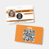 Fotografische identiteitsbadge badge (Voor- en achterkant)