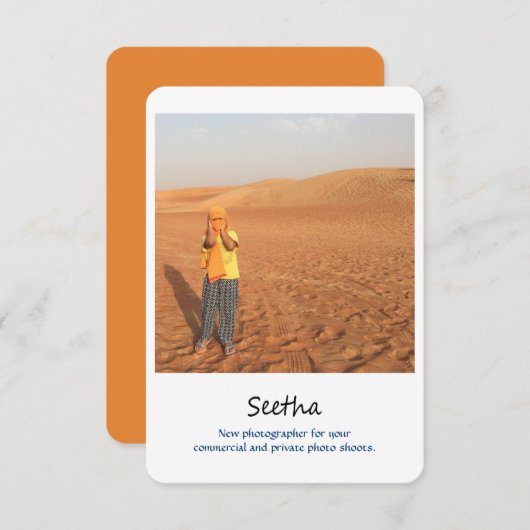 fotografische kaart (Voorkant / Achterkant)