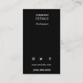 Fotografische kaarten voor hoofdfoto's visitekaartje (Achterkant)