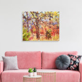 Fotografische kunst van herfst Forest Hike Trail Canvas Afdruk (Insitu (Woonkamer))