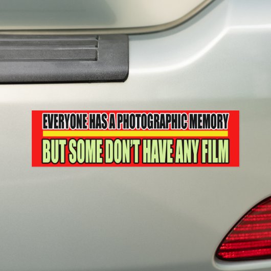 Fotografische Memory Bumpersticker (Op auto)