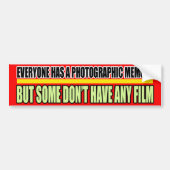 Fotografische Memory Bumpersticker (Voorkant)