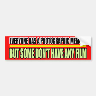 Fotografische Memory Bumpersticker