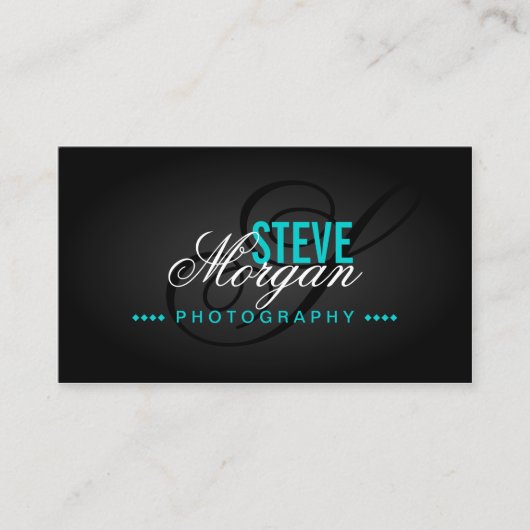 Fotografische monogram visitekaartje (Voorkant)