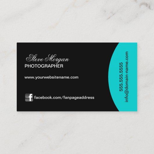 Fotografische monogram visitekaartje (Achterkant)