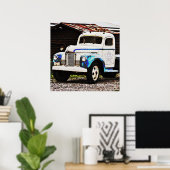 Fotografische Poster van oude vrachtwagen (Thuiskantoor)