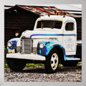 Fotografische Poster van oude vrachtwagen (Voorkant)