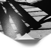 Fotografische print 'Boardwalk Benches' Foto Afdruk (Hoek)