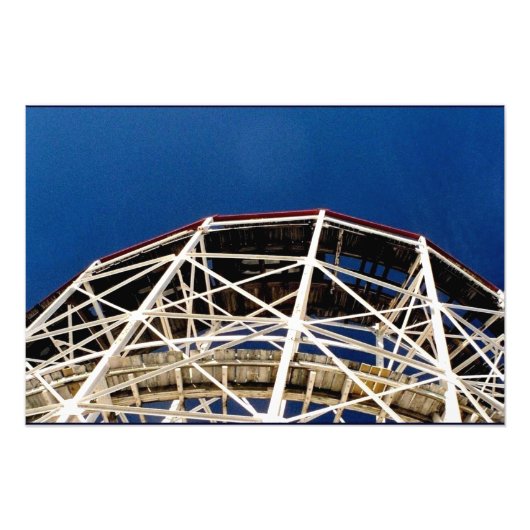 Fotografische print 'Cyclone Rollercoaster' Foto Afdruk (Voorkant)