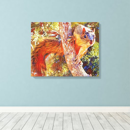 Fotografische tekenfinloop dicht canvas afdruk (Insitu (Houten vloer))