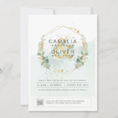 Fotografische Trouw Uitnodiging Botanische Groen G (Voorkant)