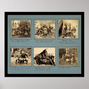 Fotografische vignetten met Custer 1862 Poster