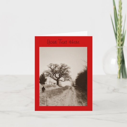 fotografische wintersneeuwkunst feestdagen kaart (Voorkant)