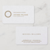 Fotógrafo - Profesional elegante símbolo blanco Visitekaartje (Voorkant / Achterkant)