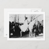 Fotograp van de paardenvrouw van de suffrage-parad briefkaart (Voorkant / Achterkant)
