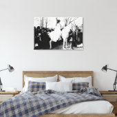 Fotograp van de paardenvrouw van de suffrage-parad canvas afdruk (Insitu (Slaapkamer))