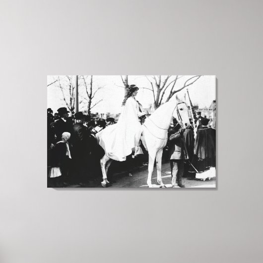 Fotograp van de paardenvrouw van de suffrage-parad canvas afdruk (Voorkant)