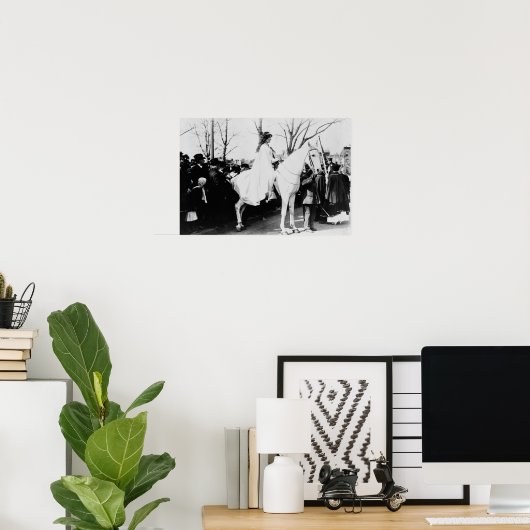 Fotograp van de paardenvrouw van de suffrage-parad poster (Thuiskantoor)