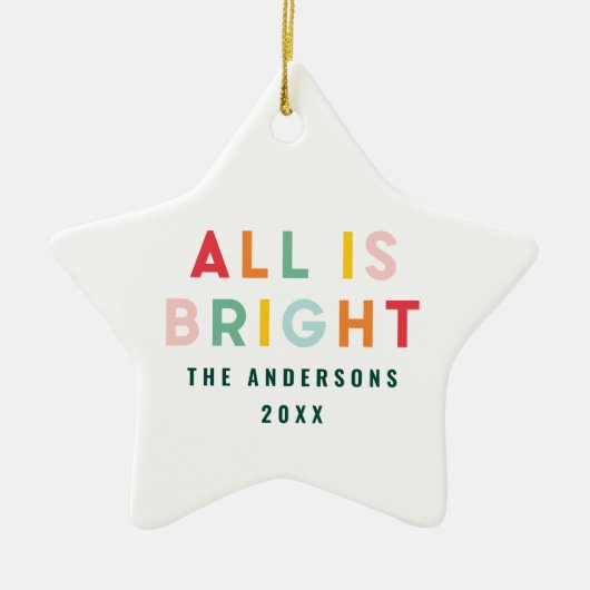 Fotogroene leuke moderne kerstfamilie, helder 1 keramisch ornament (Voorkant)