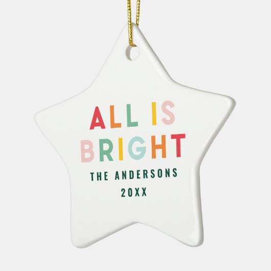 Fotogroene leuke moderne kerstfamilie, helder 1 keramisch ornament (Links)