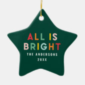 Fotogroene leuke moderne kerstfamilie, helder 1 keramisch ornament (Voorkant)