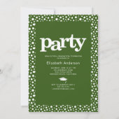 Fotogroene vettige moderne afstudeerder-partij een kaart (Achterkant)