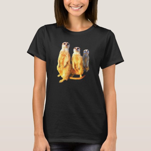 Fotogroep van de familie Meerkat: coole merkats zo T-shirt (Voorkant)