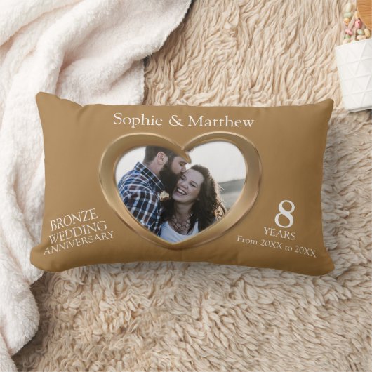 Fotoharten van Bronze trouwdag Kussen (Deken)