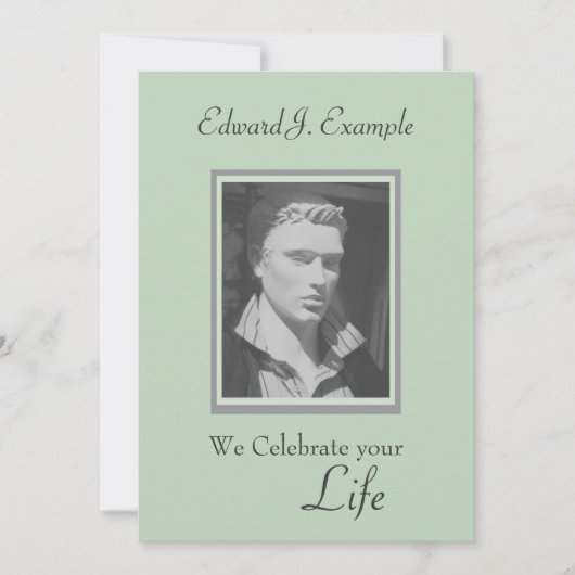  Fotoherdenking / Begrafenis Kaart (Voorkant)