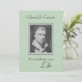  Fotoherdenking / Begrafenis Kaart (Staand voorkant)