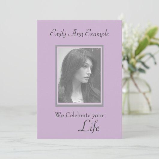  Fotoherdenking / Begrafenis Kaart (Staand voorkant)