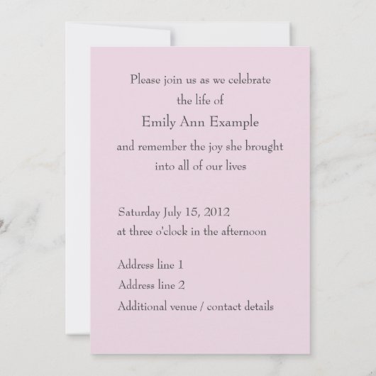  Fotoherdenking / Begrafenis Kaart (Achterkant)