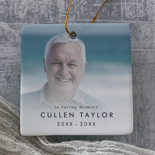 Fotoherdenking bij videogeheugen keramisch ornament