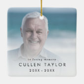 Fotoherdenking bij videogeheugen keramisch ornament (Achterkant)