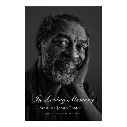 Fotoherdenking Funeral Tribute Perfect Poster (Voorkant)