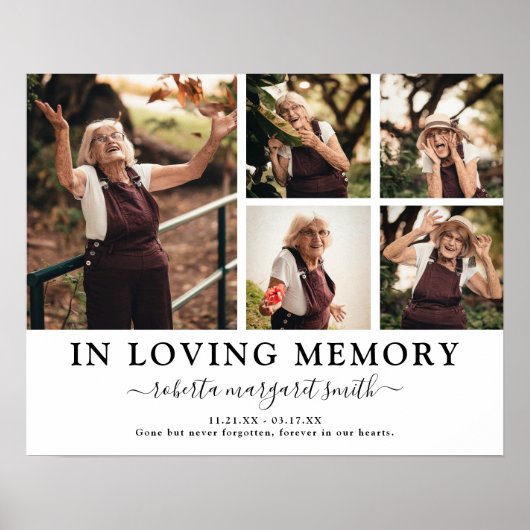 Fotoherdenking 'In Liefdevolle Herinnering' Poster (Voorkant)