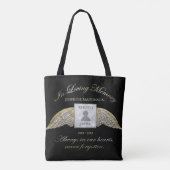 Fotoherdenking met liefdevolle herinnering tote bag (Achterkant)