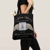 Fotoherdenking met liefdevolle herinnering tote bag (Dichtbij)