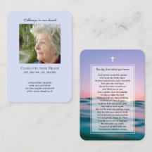 Fotoherdenking pastel oceaan gebedskaart