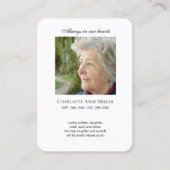 Fotoherdenking pastel oceaan gebedskaart visitekaartje (Voorkant)