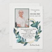 Fotoherdenking Sympathie Hartelijk dank Kaart (Voorkant / Achterkant)