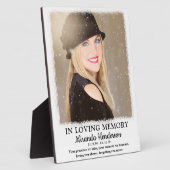 Fotoherdenking 'Ter Herinnering' Fotoplaat (Zijkant)